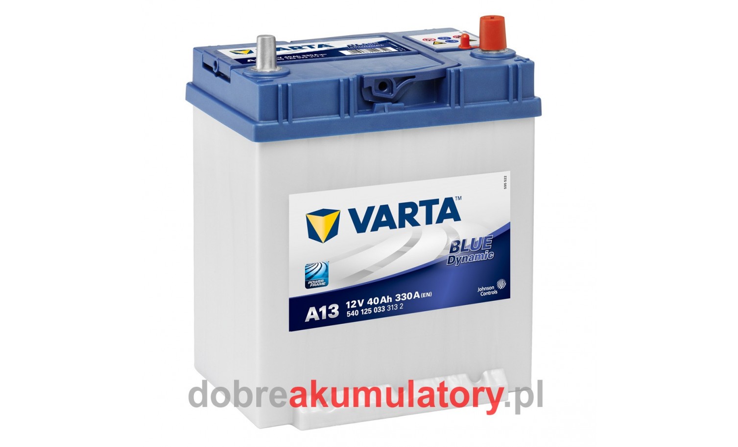 Varta 12V/40Ah 330A blue dynamic stopka
