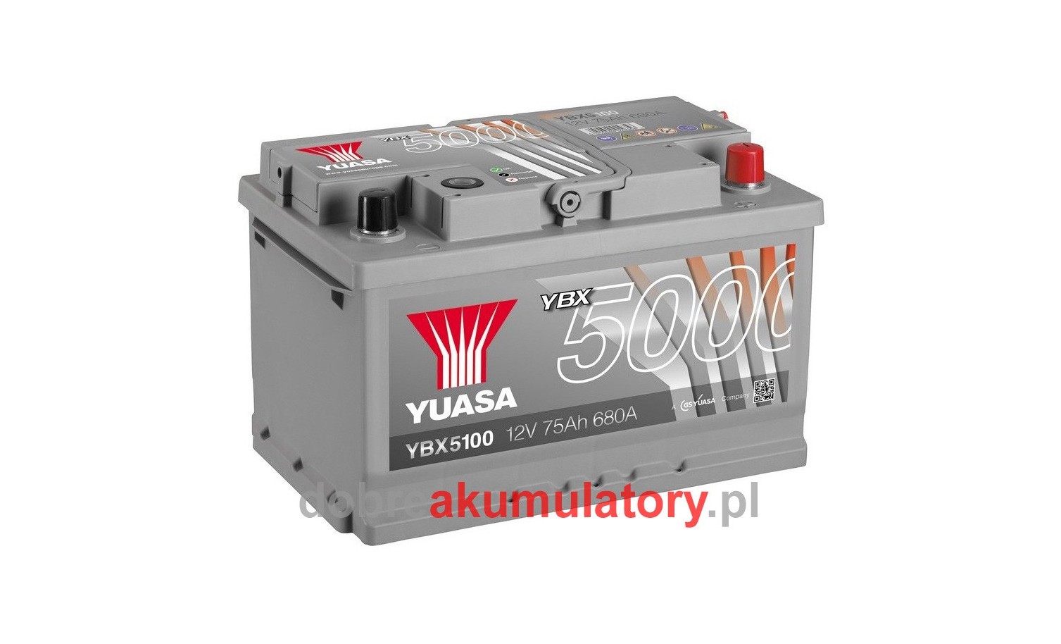 YUASA YBX5100 12V/75Ah P+ 
