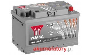 YUASA YBX5100 12V/75Ah P+ 
