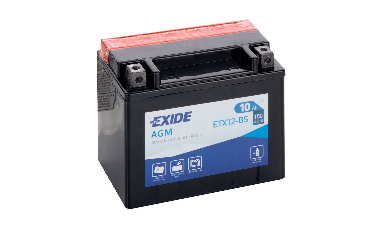 EXIDE YTX12-BS 12V/10Ah 150A