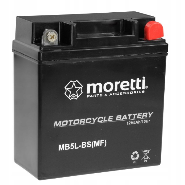 Moretti MB5L-BS YB5L-BS 12V/5Ah 65A
