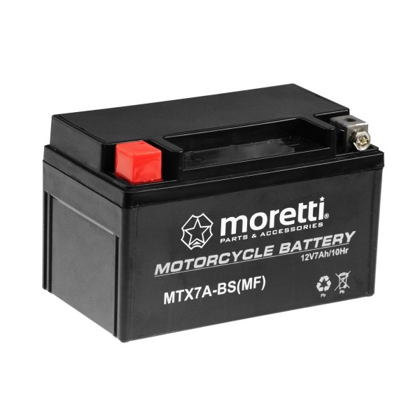 Moretti MTX7A-BS YTX7A-BS 12V/7Ah 90A