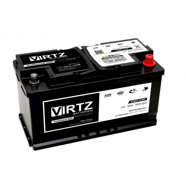Akumulator VIRTZ Professional AGM 12V/95Ah 850A Start-Stop