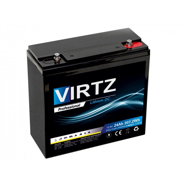 Akumulator VIRTZ Professional LiFePO4 12,8V 24Ah Litowy